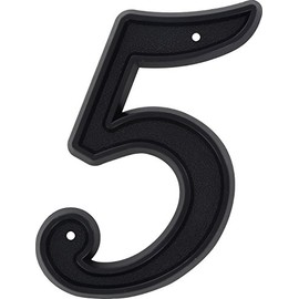 HIllman 844045 6-Inch Plastic House Number 5