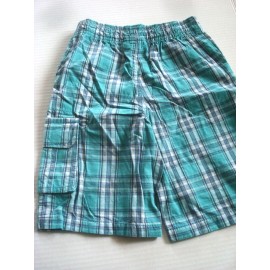 Toughskins Boys Shorts  Capt. Blue Plaid Cotton Toughskins  Size 5/6 New