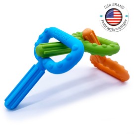 Hand-Held Sensory Chew Toys for Autistic Children, Chew Sticks for Humans, Alt. to Chew Necklaces for Sensory Kids, Teething, Oral Motor Stimulation, ADHD, SPD - Silicone Teether Toys (3 Pack)