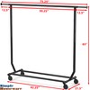 Simple Houseware Supreme Commercial Grade Clothing Garment Rack, Black