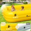 FizZeal Inflatable Pool with Lights,Solar Duck Inflatable Swimming Pool for