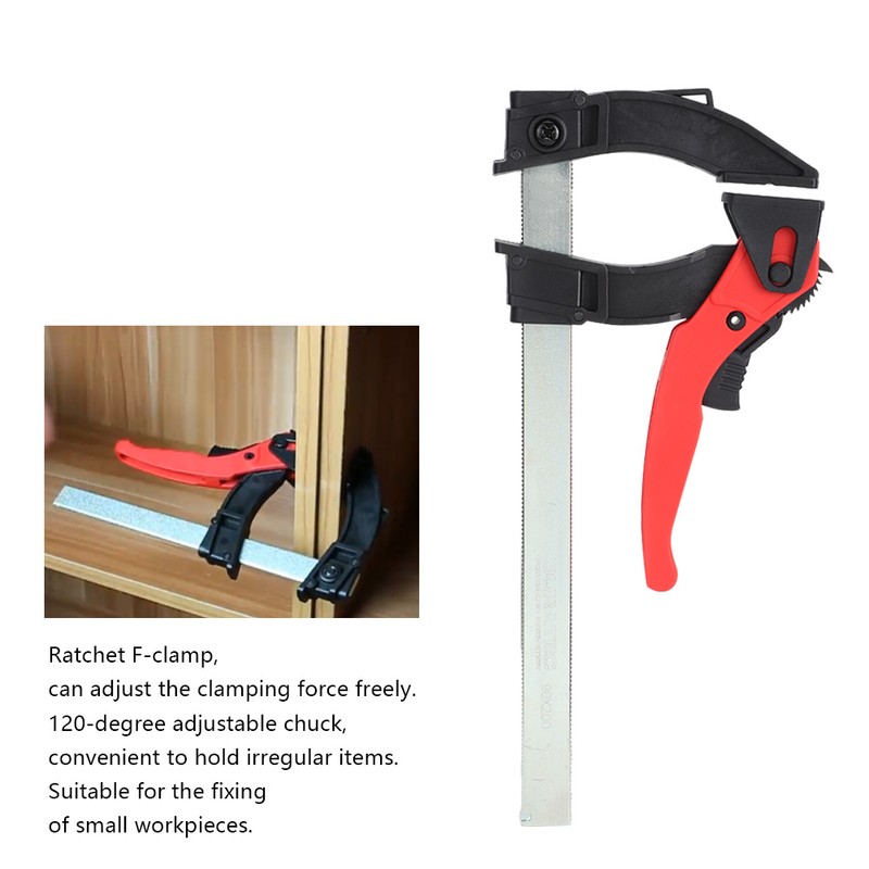 Quick‑Grip Ratchet F Clamps Adjustable Woodworking Fixing Clamp Carpenter Accessories