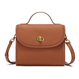 imeetu Shoulder Bag, Genuine Leather, Women's, 2-way, Small, Small, Lightweight, Stylish, Large Capacity, Simple, Casual, Popular, Commuting to Work, Braun
