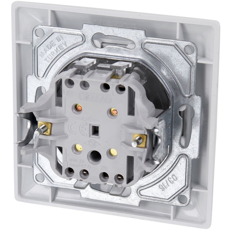 Flush-Mounted Series Switch, Plug-In Terminal, All-in-One, Series G1 Pure White