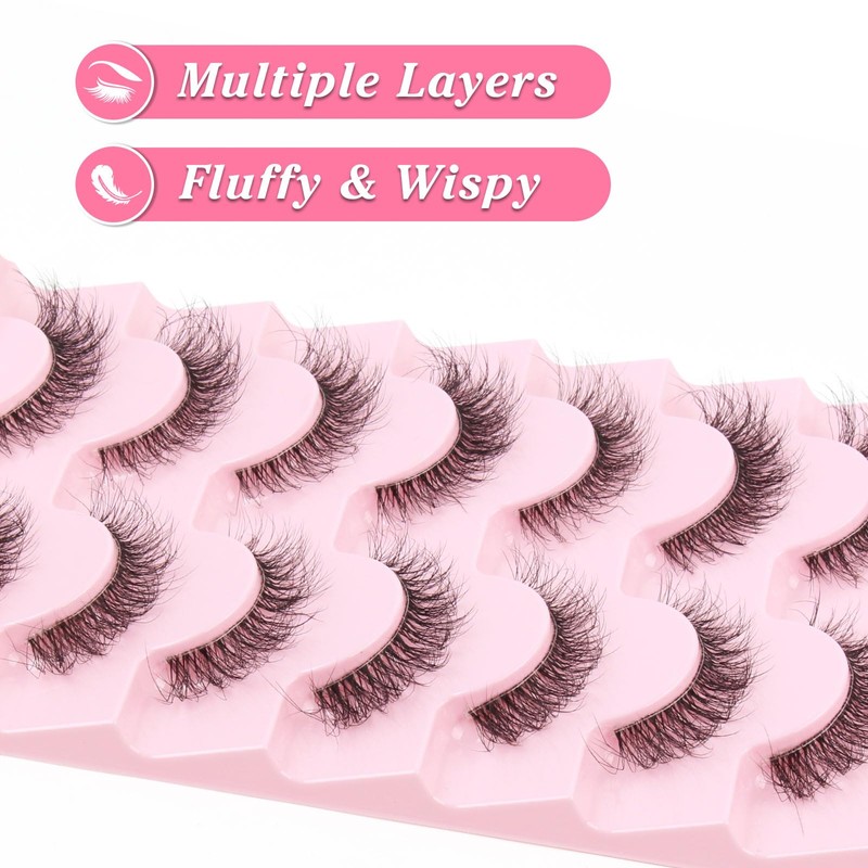 Parriparri Eyelashes, Cat Eye, Fluffy Artificial Eyelashes, Cateye Clear Band,