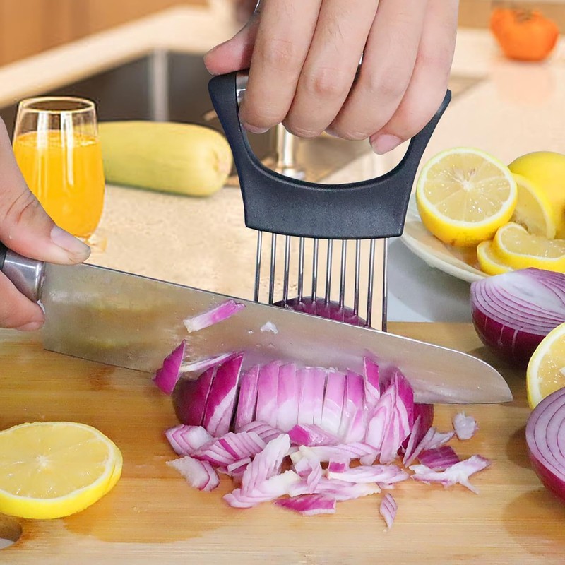 Onion & Lemon Slicer Holder, Vegetable Cutter for Potato, Tomato,