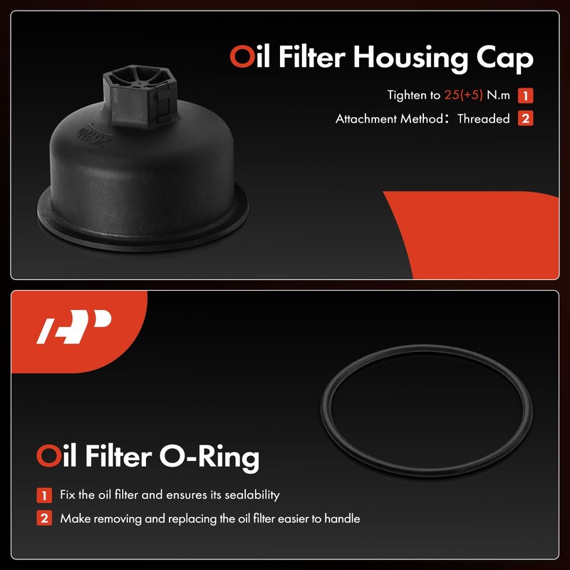 A-Premium Engine Oil Filter Housing Adapter Assembly [with Gasket Kit]