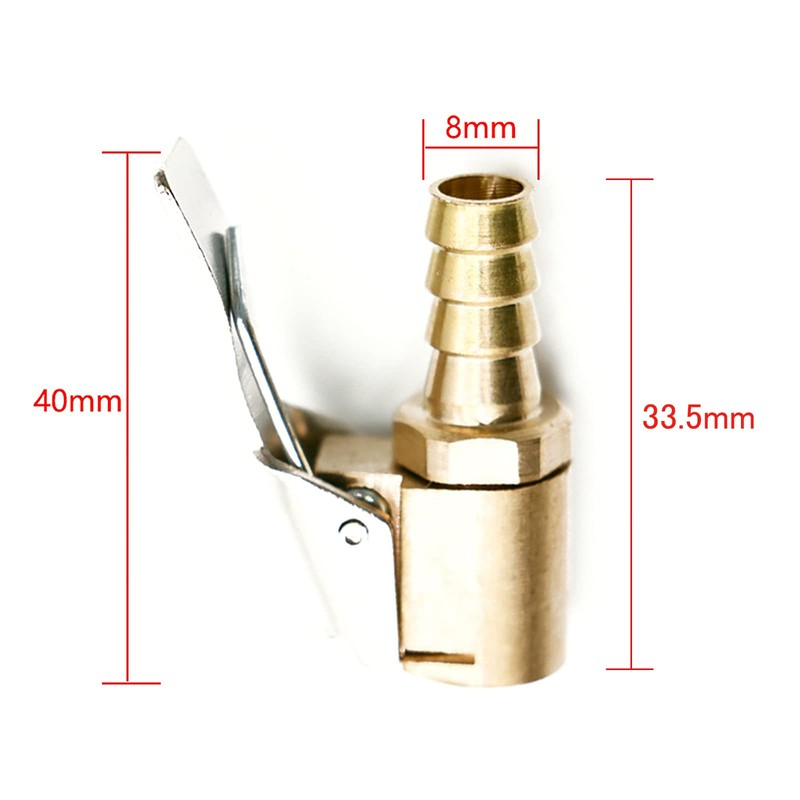 D.B.J 2pcs 8mm Car Air Pump Thread Nozzle Adapter Tire