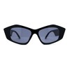 Geometric Angular Diva Cat Eye Fashion Sunglasses All Black