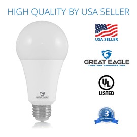 Great Eagle 50/100/150W Equivalent 3-Way A21 LED Light Bulb 2700K Warm White Color (2-Pack)