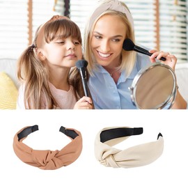 Hairbands,3 PCS Headbands for Women,Hair Bands for Women Wide Fashion Knotted Headband,Leopard Headband Non Slip Exquisite,Solid Color Elastic Hair Band Accessories,Suit for Girls And Women