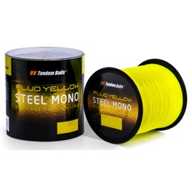 Tandem Baits Steel Mono Fluo Fishing Line for Fishing Rod | Fishing Accessories for Carp Rod | Nylon Line for Large Fishing | Carp Accessories for Professionals & Hobby Anglers 12 m/.3 mm Yellow