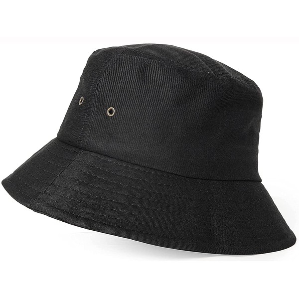 Youth-Bucket-Hat for Big Boys Girls, Kids Summer Solid-Cotton Sun-Beach-Hat Fisherman-Cap