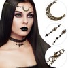 Minkissy Bohemian Head Chain Moon Pendant Head Chain Half Moon