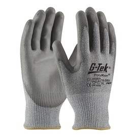 PIP 16-560/XL G-Tek PolyKor Seamless Knit Blended Glove with Coated Smooth Grip, XL Size, Polyurethane, Gray (Pack of 12)