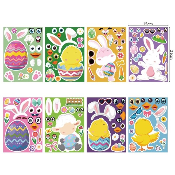 32 Sheets Make Your Own Easter Stickers, Creative Fun Easter
