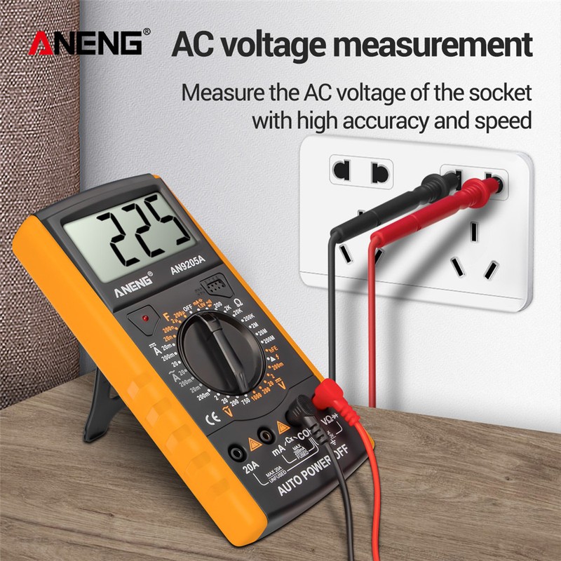 ANENG AN9205A Digital Multimeter 3 1/2 LCD Display 1999 Count