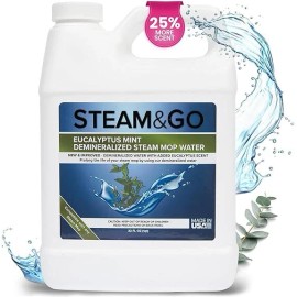 Steam & Go Demineralized Water for Steam Cleaner, PVC-Free Floor Cleaner Liqu...