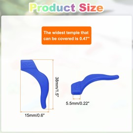 QUARKZMAN 20 Paar Brillen Ohrgriff Silikon Anti Rutsch Ohrhaken Brillenhalter Brillenbügel für den täglichen Gebrauch von Brillen Sonnenbrillen, Blau