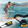 10ft Coiled SUP Leash for Paddleboard Ankle Cuff, Double Swivel