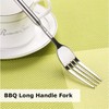 Extendable Telescopic Fork Set, Stainless Steel Retractable Long Fork for