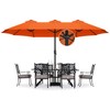 ABCCANOPY 15FT Double-Sided Aluminum Table Patio Umbrella Garden Large Umbrella,Swimming
