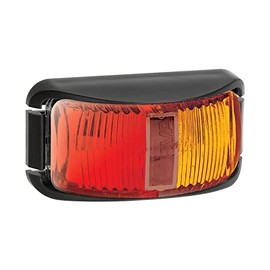 Narva Model 16 9-33V LED Side Marker Lamp with Black Deflector Base Blister Pack, Red/Amber
