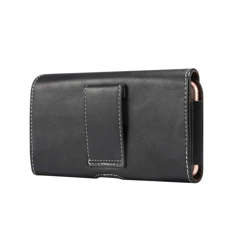 DFV mobile - Horizontal Leather Holster with Belt Loop for