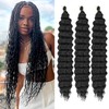 Ocean Wave Braid Hairstyle for Black Women, Deep Wave Crochet