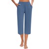 Huukeay 3 Pack Women's Capri Sweatpants, Cozy Wide Legs Cropped