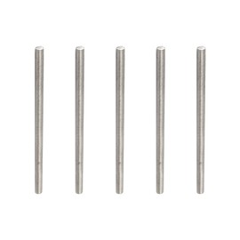 Rebower Fully Threaded Rod 304 Stainless Steel Rod Bar Studs, [for Clamps and U-Bolts] - M5 x 100mm Male Threaded /Silver/5Pack