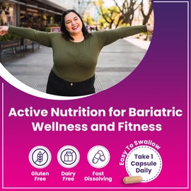 ProCare Health Bariatric Multivitamin 45mg Iron – Once Daily Capsule for Gastric Bypass, Sleeve & Post-Op Support – 90 Easy-to-Swallow Capsules, 3-Month Supply, No Artificial Colors, Gluten-Free