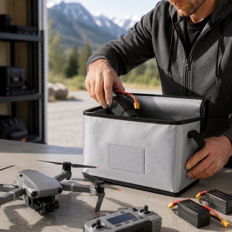 Lithium Battery Safety Bag for RC & Drone Storage –