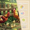 Farm Chicken Family Puzzles for Adults 1000 Pieces. Animal Flower