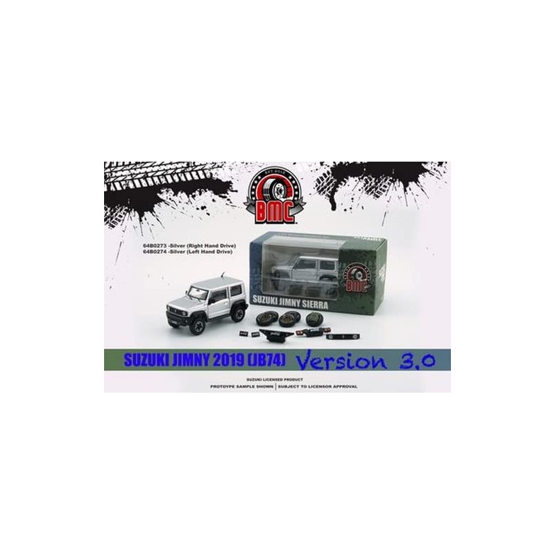 BM CREATIONS 1/64 Suzuki Jimny (JB74) 2019 Silver RHD Finished