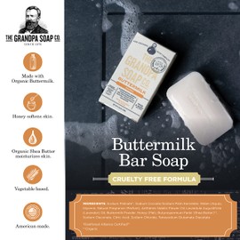 GRANDPAS SOAP Soap Bar Buttermilk, 4.25 Ounce