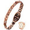 Feraco Copper Bracelet for Women 99.99% Solid Copper Magnetic Bracelets,