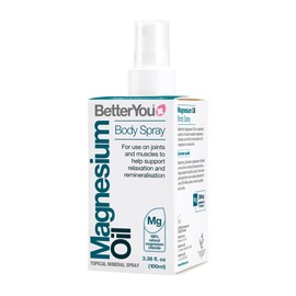 BetterYou Magnesium Oil Body Spray - Pure Magnesium Chloride Muscle and Joint Spray - Relaxing Topical Magnesium Source - for All Ages - 3.38 oz