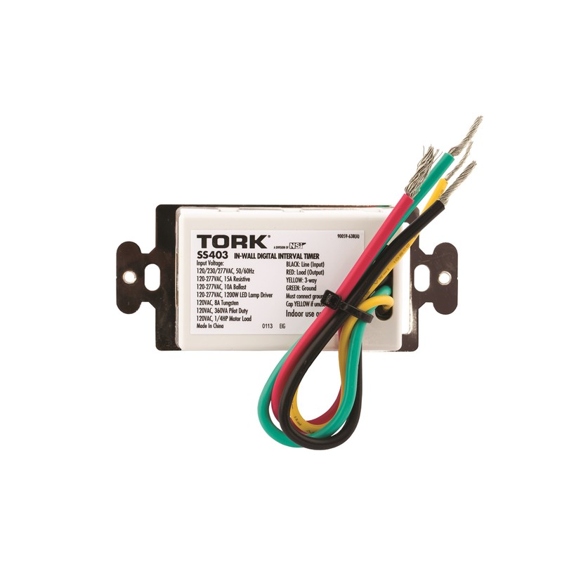 Timer, In-Wall, Digital, White