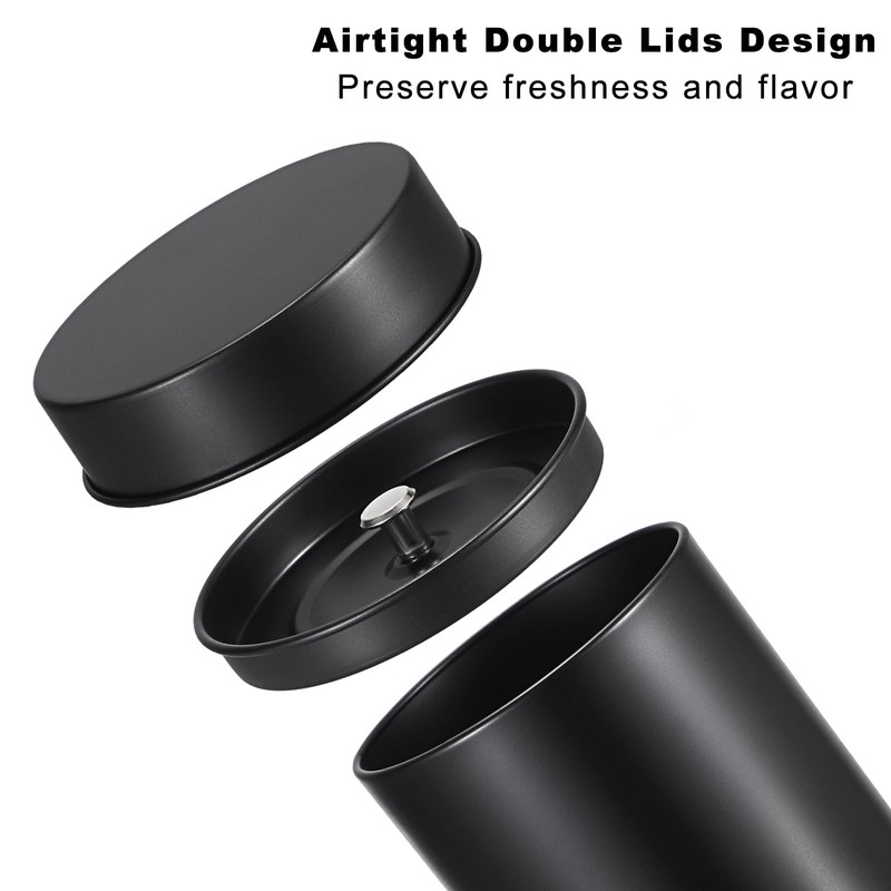 JUXYES 12 Pack Tea Tins Canister with Airtight Double Lids,