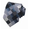 Elfeves Men's Classic Designer Plaid Ties Checks Patchwork Necktie Black