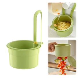 Zikenis Sieve for Sink, Strainer Tap Hanging, Plastic Draining Basket, Multifunctional Drain Strainer, on Most Standard Taps, for Washing and Organiser in Kitchen (Green)