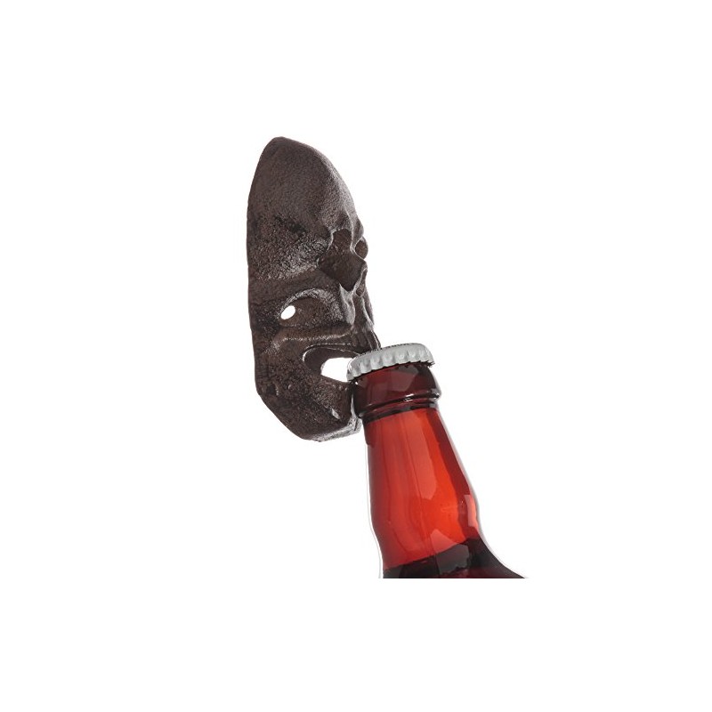 CKB LTD® SKULL BOTTLE OPENER Cast Iron Novelty Spooky Wall