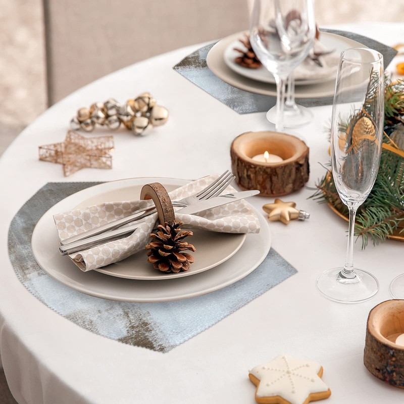 Placemats for Round Tables Set of 5 Modern Abstract Art