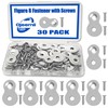 Ojeemii 30PCS Figure 8 Fastener with Screws, Heavy Duty Table