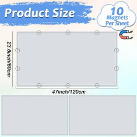 Wiooffen 2 Pcs Fluorescent Light Covers with 20 Magnets Decorative for Classroom Ceiling Light 4x2 Feet Magnetic Filter Easy Install for Office Hospitals & Home Drop Ceiling Supplies(Gray)