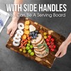 James.F Wood Cutting Board for Kitchen with Side Handles,End Grain