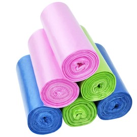 HOMMP 120 Bags 3 Gallon Colorful Garbage Bags, 45 CM x 55 CM