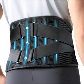 Soporte Lumbar para Hombre y Mujere,faja Lumbar de Doble Compresi?n Talla L