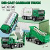 4 Packs Die-cast Mini Garbage Truck Toy, Metal Trash Truck